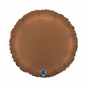 Ballon Alu Rond Marron Chocolat – 18" Satin Chocolate – Grabo