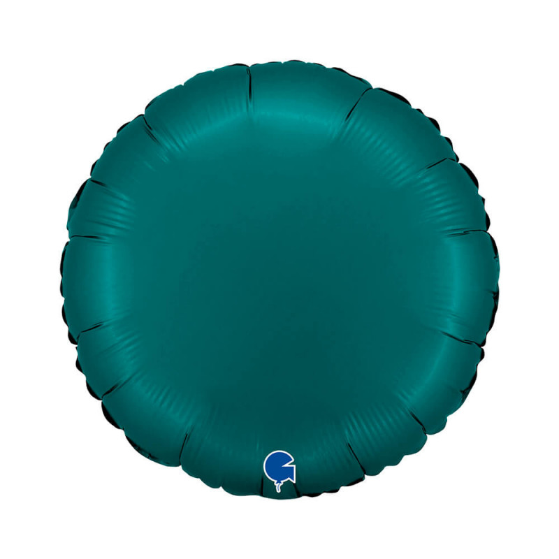 Ballon Alu Rond Vert Émeraude – 18" Satin Emerald Green – Grabo