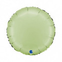Ballon Alu Rond Vert Olive Satin – 18" – Grabo