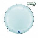 Ballon Alu Rond Bleu Clair Satin – 18" (45 cm) – Grabo
