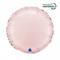 Ballon Alu Rond Rose Pastel Satin – 18" – Grabo