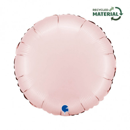 Ballon Alu Rond Rose Pastel Satin – 18" – Grabo