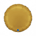 Ballon Alu Rond Doré Satin – 18" – Grabo