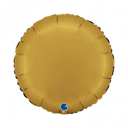 Ballon Alu Rond Doré Satin – 18" – Grabo