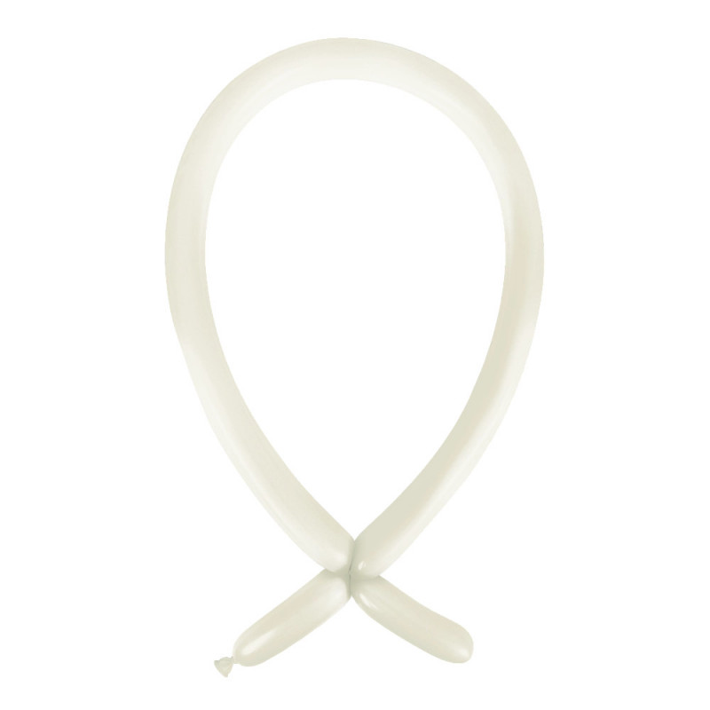 Ballons à sculpter 160 - blanc Modelling Frosty White