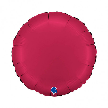 Ballon Alu Rond Rouge Cerise – 18" – Grabo