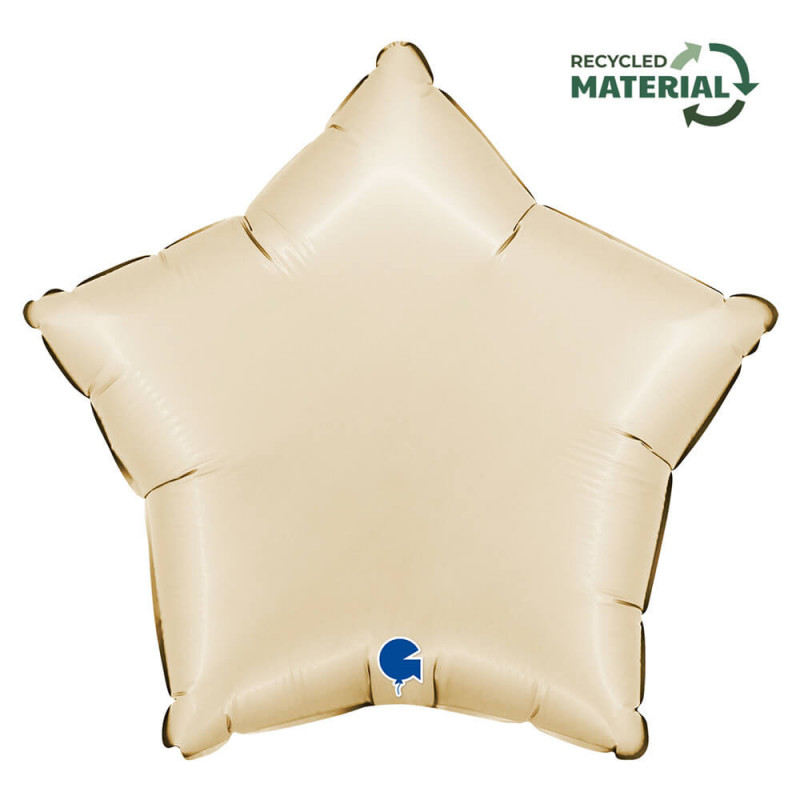 Ballon Alu Étoile Beige – 18"  Satin Cream – Grabo