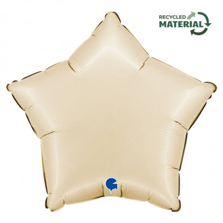 Ballon Alu Étoile Beige – 18"  Satin Cream – Grabo