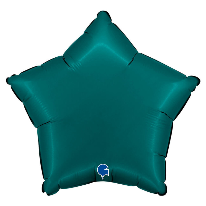 Ballon Alu Étoile Vert Émeraude – 18" – Grabo