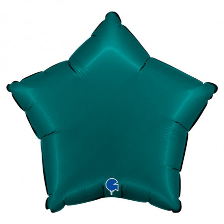 Ballon Alu Étoile Vert Émeraude – 18" – Grabo