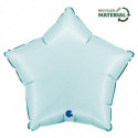 Ballon Alu Étoile Bleu Pastel Satin – 18" – Grabo