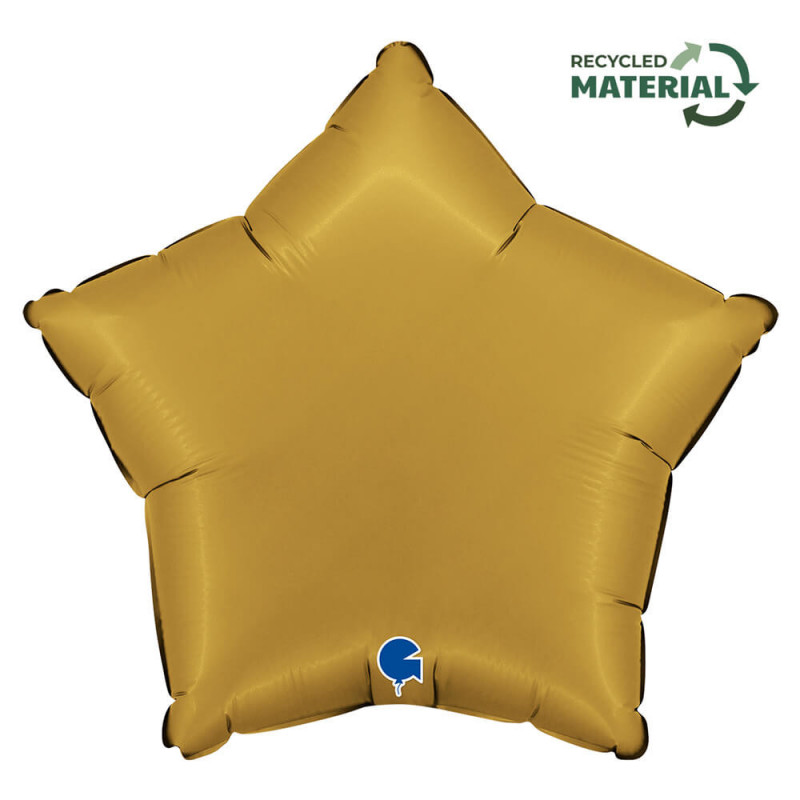 Ballon Alu Étoile Doré Mat – 18" – Grabo