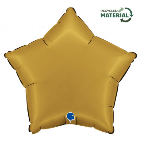 Ballon Alu Étoile Doré Mat – 18" – Grabo