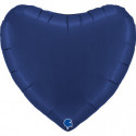 Ballon Alu Coeur Bleu Marine – 36" (91 cm) – Grabo