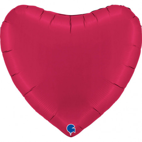 Ballon Alu Coeur Rouge Cerise – 36" (91 cm) – Grabo