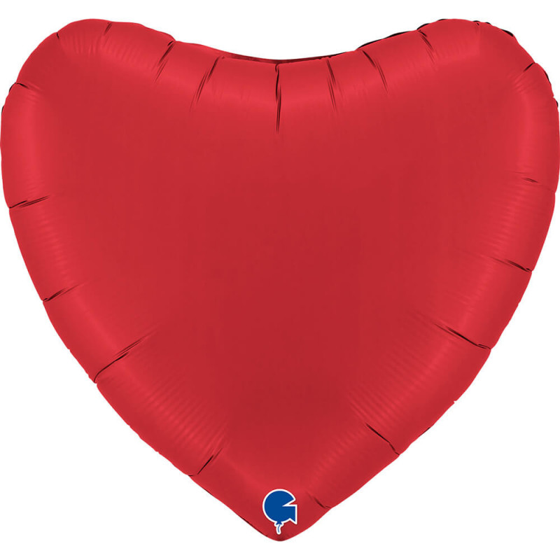 Ballon Alu Coeur Rouge Intense – 36" (91 cm) – Grabo