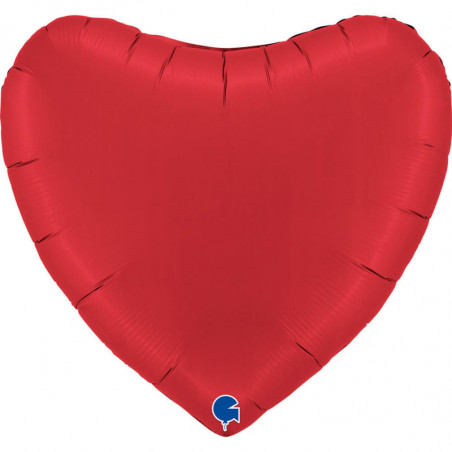 Ballon Alu Coeur Rouge Intense – 36" (91 cm) – Grabo