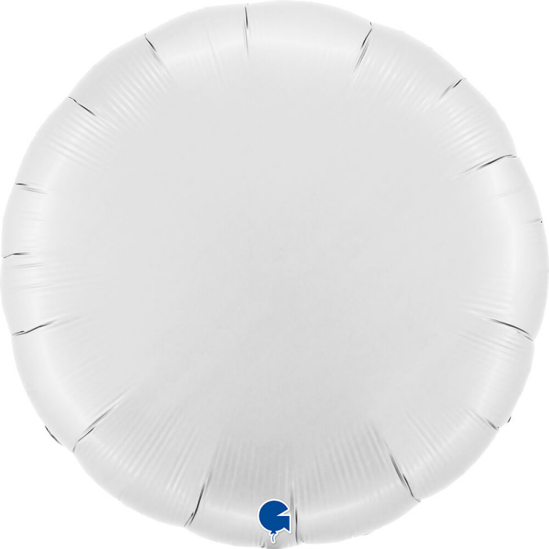 Ballon Alu Rond Blanc Satin 91 cm (36") – Grabo