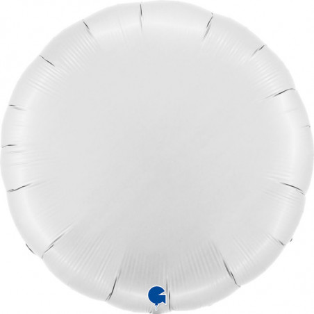 Ballon Alu Rond Blanc Satin 91 cm (36") – Grabo