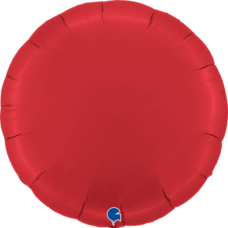 Ballon Alu Rond Rouge Intense 91 cm (36") Satin Rubin Red – Grabo