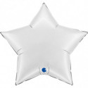 Ballon Alu Étoile XL Blanc Mat Satin – Grabo