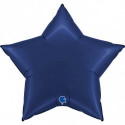 Ballon Alu Étoile XL Bleu Marine Brillant 36" 91 cm - Grabo