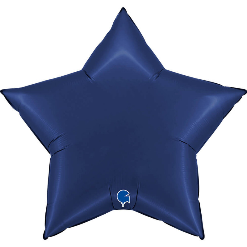Ballon Alu Étoile XL Bleu Marine Brillant 36" 91 cm - Grabo