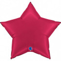 Ballon Alu Étoile XL Rouge Cerise 36" 91 cm Satin Cherry – Grabo