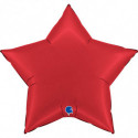 Ballon Alu Étoile XL Rouge Chromé 36" 91 cm – Grabo