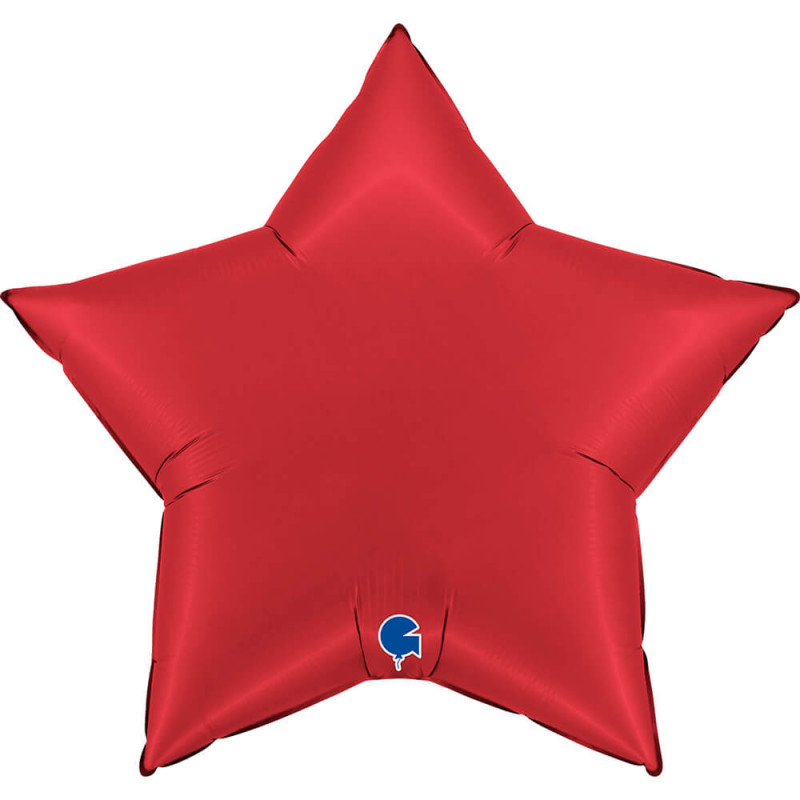 Ballon Alu Étoile XL Rouge Chromé 36" 91 cm – Grabo