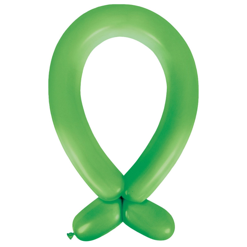 Ballons à Sculpter 360 Vert - Lot de 50 Modelling Festive Green Anagram