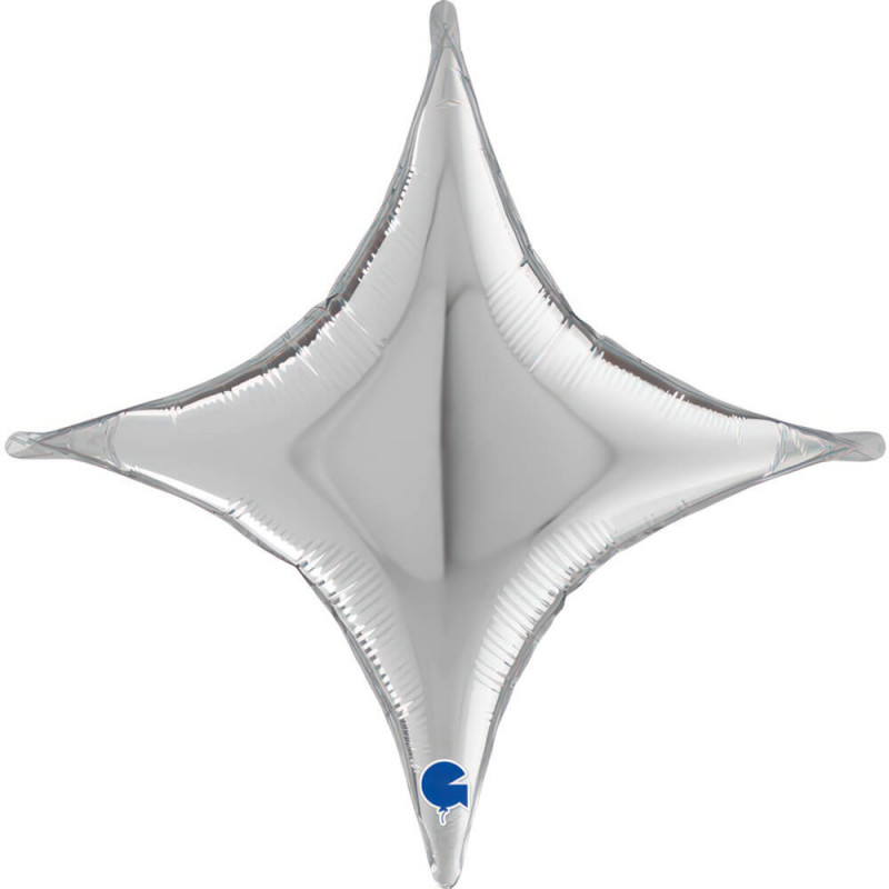 Deco-Concave Cross Silver 18"