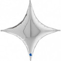 Deco-Concave Cross Silver 30"
