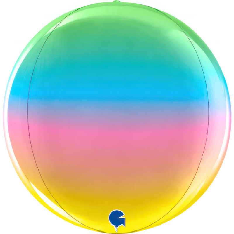 Ballon Globe Orbz Arc-en-ciel – Rainbow 15" (38 cm) – Grabo