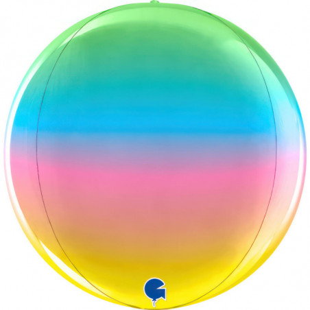 Ballon Globe Orbz Arc-en-ciel – Rainbow 15" (38 cm) – Grabo