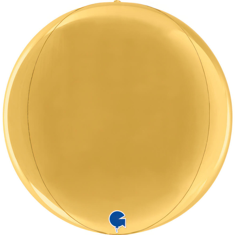 Ballon Globe Orbz Doré Brillant 15" (38 cm) – Grabo