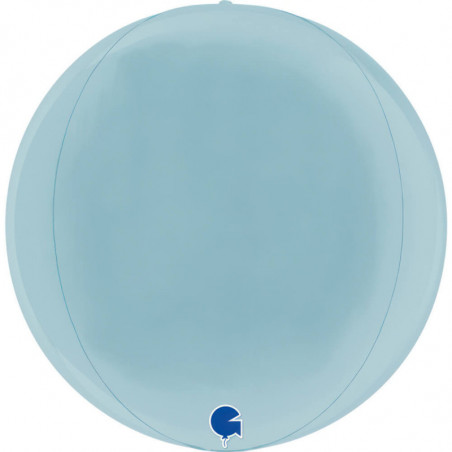 Ballon Globe Orbz Bleu Clair 15" (38 cm) Pastel Blue – Grabo