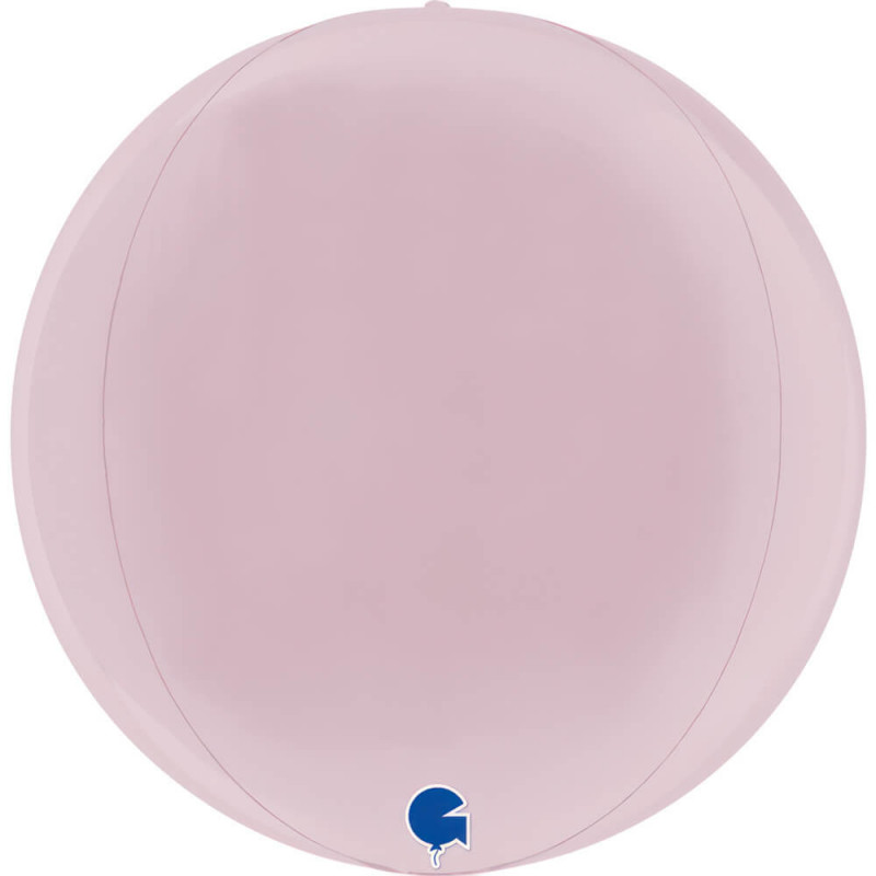 Ballon Globe Orbz Rose Clair – Pastel Pink 15" (38 cm) – Grabo