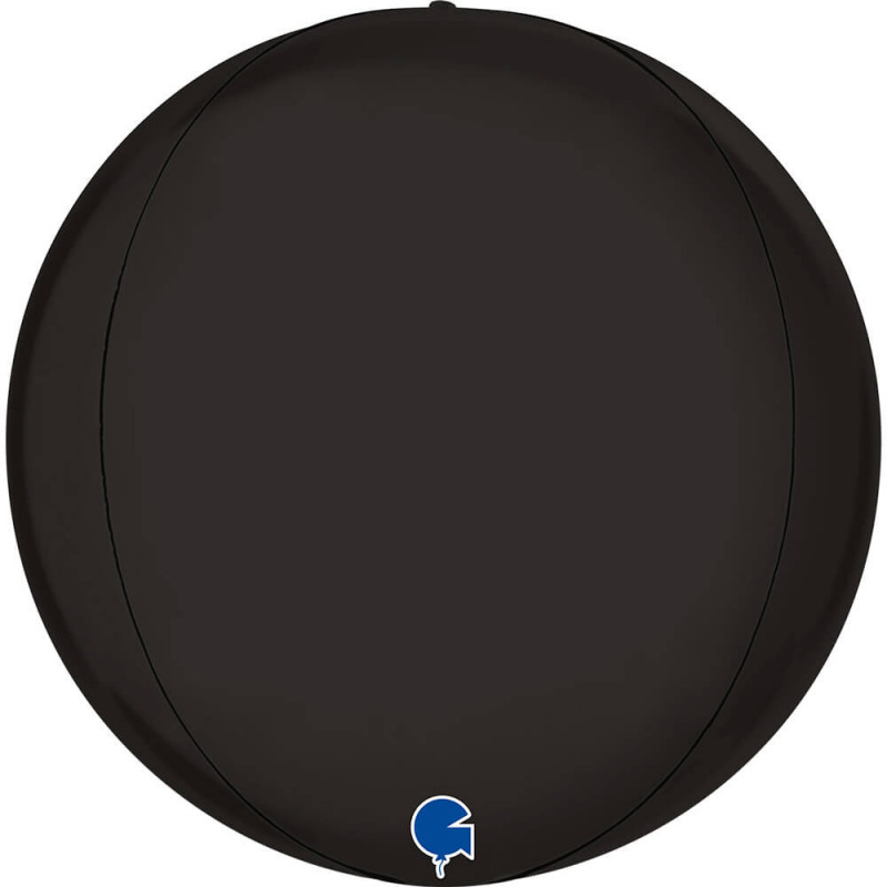 Ballon Globe Orbz Noir Mat – Fumé Black 15" (38 cm) – Grabo