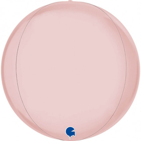 Ballon Globe Orbz Rose Pastel Satin 15" (38 cm) – Grabo