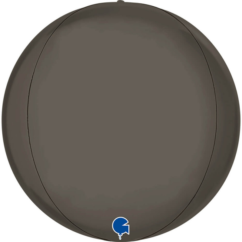 Ballon Globe Orbz Gris Pierre – Platinium Grey 15" (38 cm) – Grabo