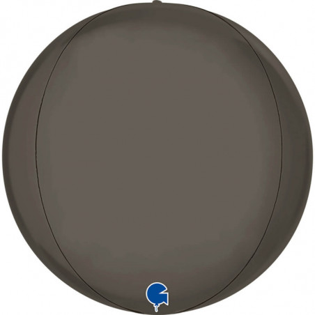 Ballon Globe Orbz Gris Pierre – Platinium Grey 15" (38 cm) – Grabo