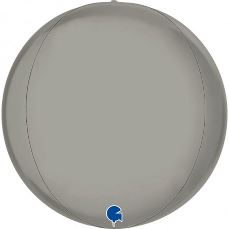Ballon Globe Orbz Argent Chromé 15" (38 cm) – Grabo
