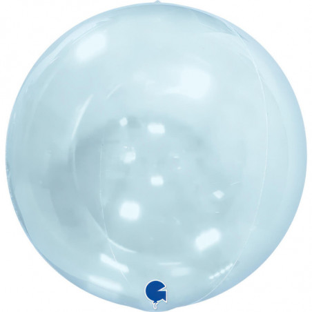 Ballon Cristal Globe 4D Bleu Transparent – Grabo