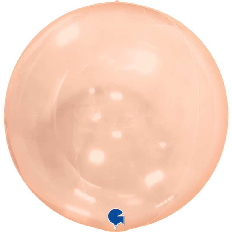 Ballon Cristal Globe 4D Orange Transparent – Grabo