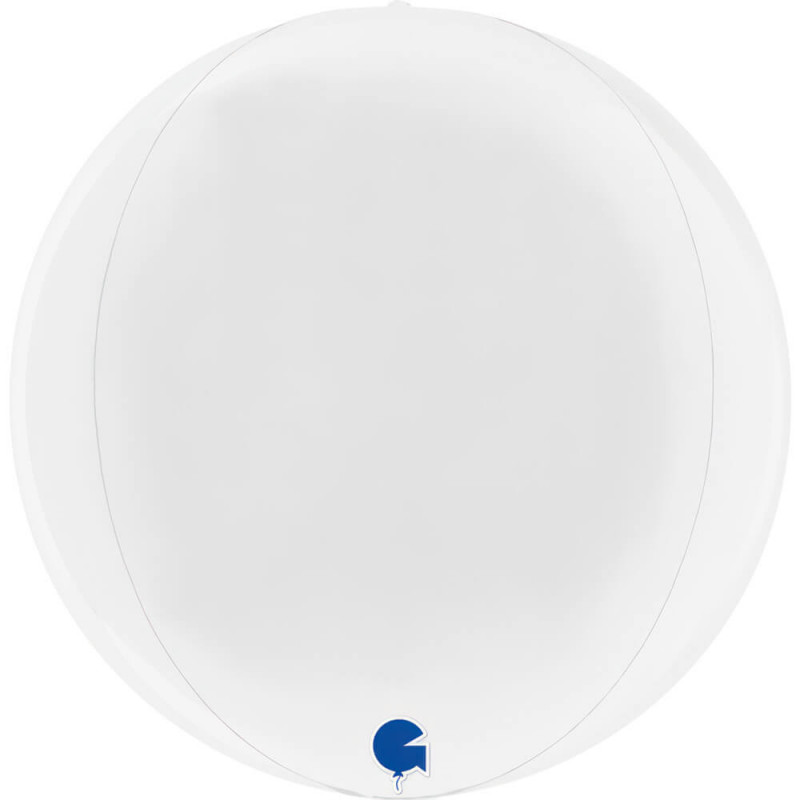 Ballon Orb Mylar Blanc – 30 cm – Grabo