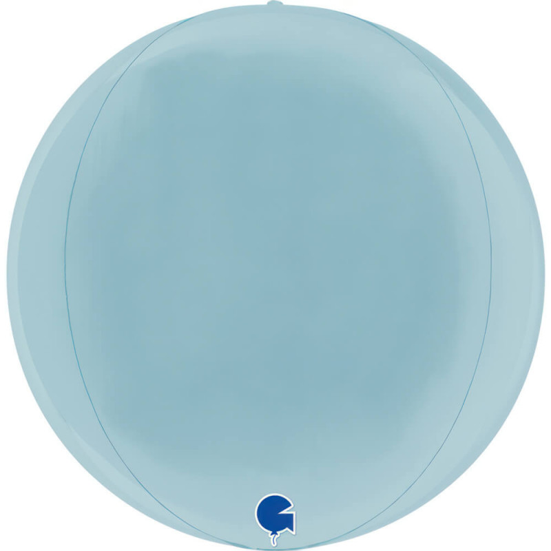 Ballon Orb Mylar Bleu Clair – 30 cm – Grabo