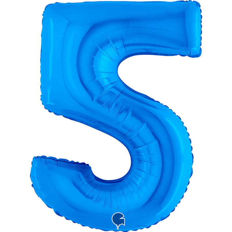 Ballon aluminium chiffre Bleu foncé Blue 40inc Grabo