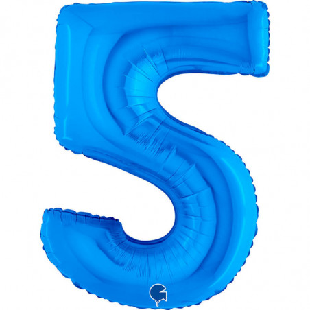 Ballon aluminium chiffre Bleu foncé Blue 40inc Grabo
