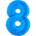 Ballon aluminium chiffre 8 Bleu foncé Blue 40inc Grabo
